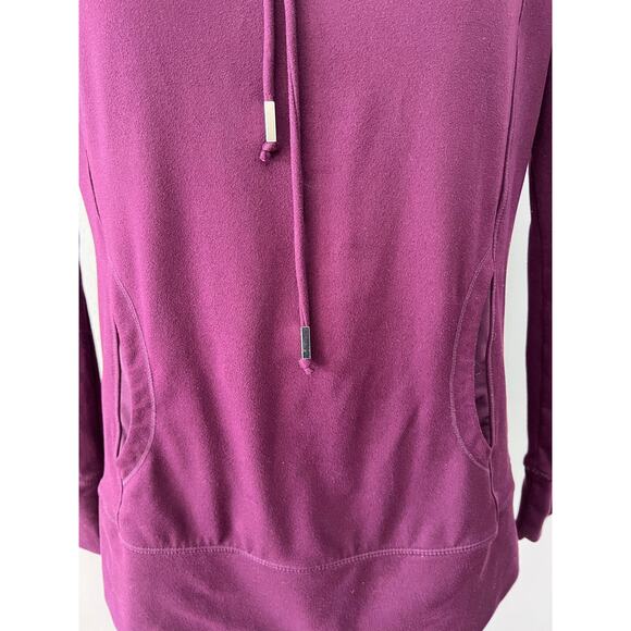 Prana Cornelia Pullover Sweatshirt Sz M Funnel Neck Maroon Loungewear activewear - Picture 9 of 9